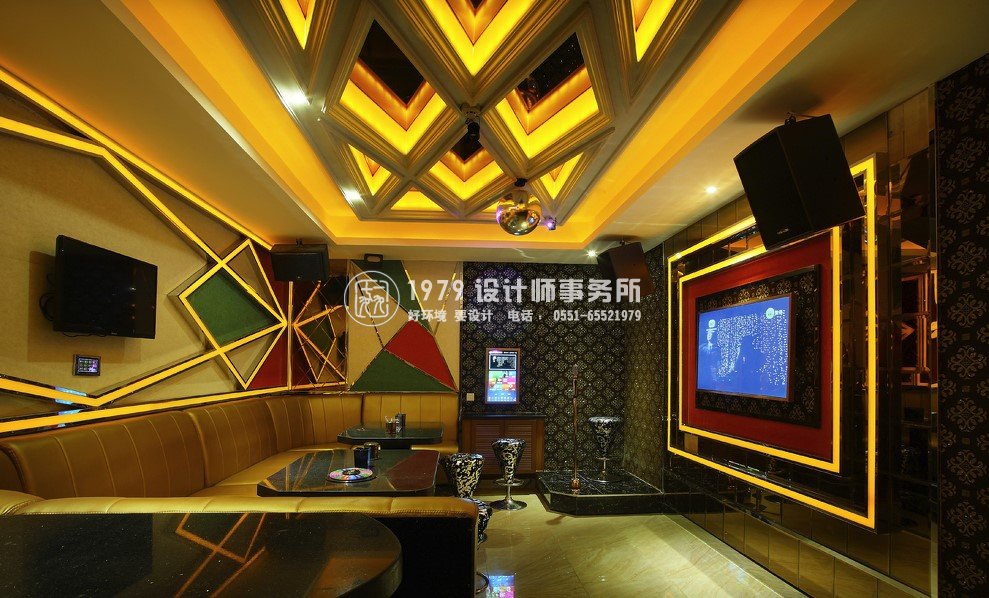 合肥音浪量販KTV設計之大包間設計效果圖全景