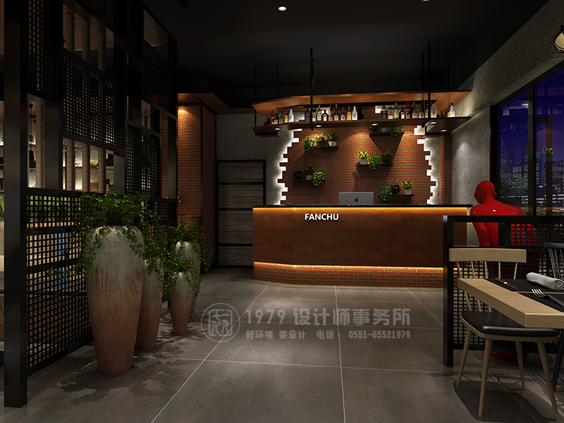 合肥餐廳前臺裝修設(shè)計效果圖