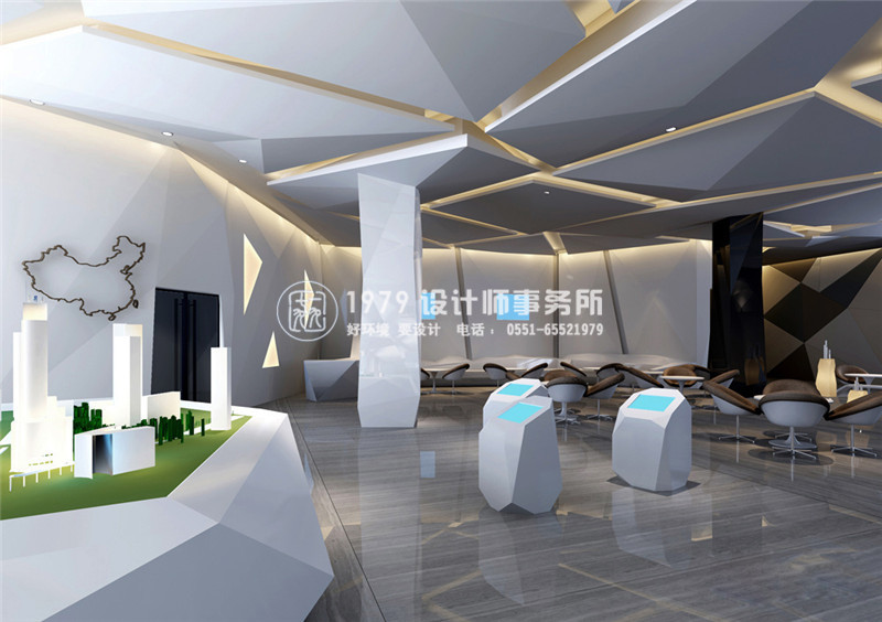 合肥簡約風格售樓部設計幾何形態設計扭轉